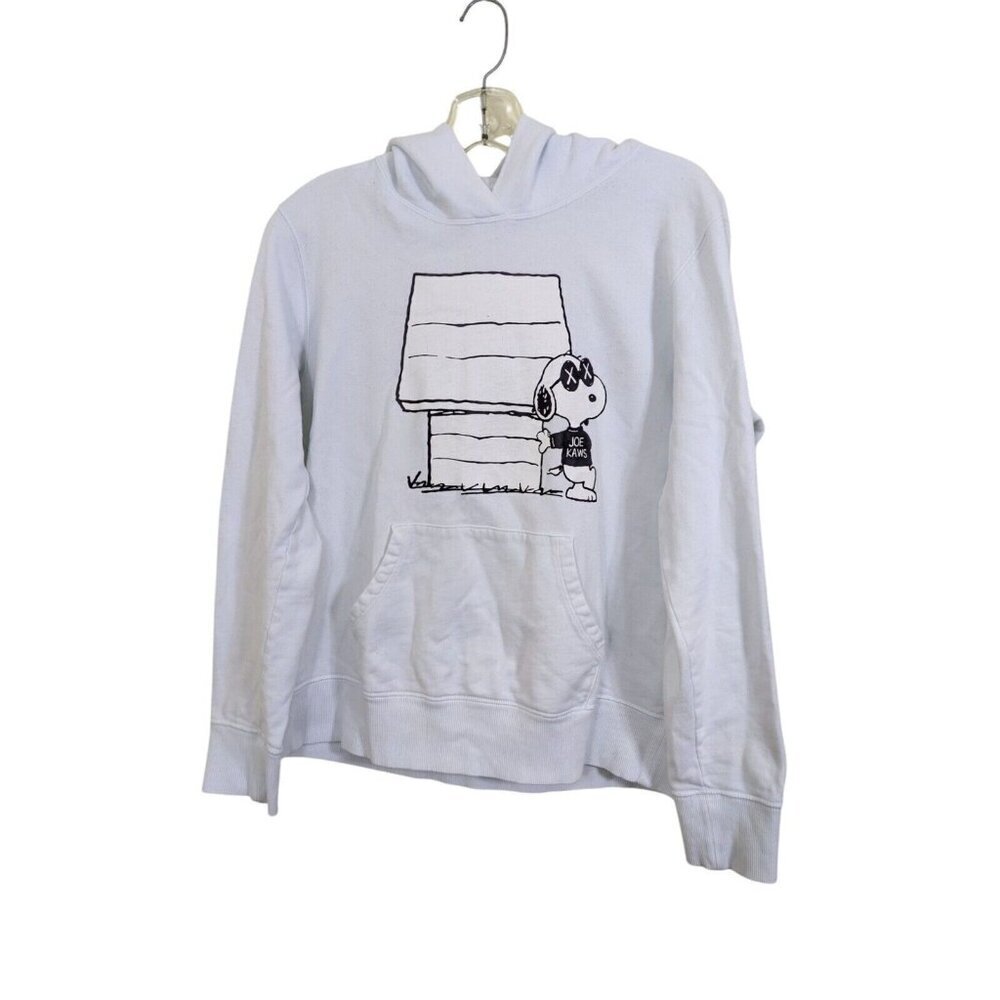 KAWS x Peanuts UT Uniqlo Snoopy Hoodie Sweatshirt Adult Size Medium White Unisex